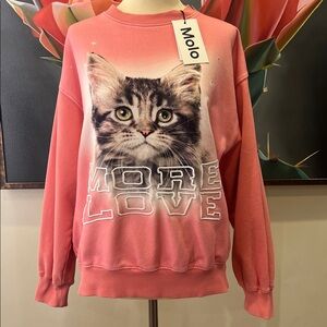 Molo Monti More Love Cat Sweatshirt😻